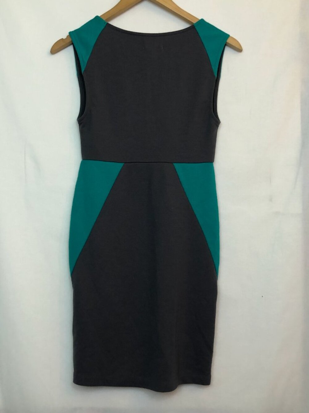 URBAN OUTFITTERS UO SILENCE NOISE Colorblock Bodycon Dress Gray Teal Green 2010s - Picture 7 of 7